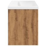 vidaXL Armoire lavabo de bain avec bassin intégré chêne artisanal