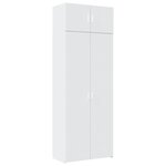 vidaXL Armoire de rangement blanc 80x42 5x225 cm bois d'ingénierie