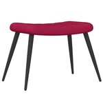 vidaXL Chaise de relaxation avec tabouret Rouge bordeaux Velours