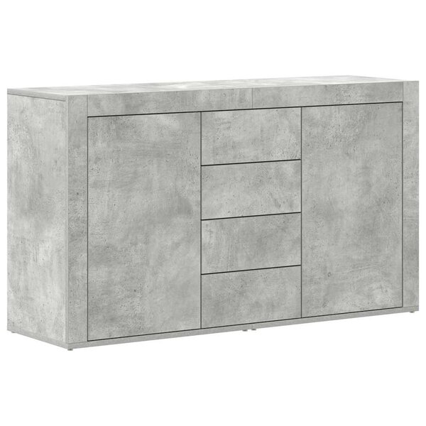 vidaXL Buffet Gris béton 120 x 36 x 69 cm Bois d'ingénierie