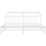 vidaXL Cadre de lit métal sans matelas et tête de lit blanc 200x200 cm