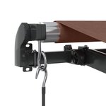 vidaXL Auvent manuel rétractable avec LED marron 400x300 cm
