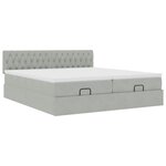 VidaXL Cadre de lit ottoman et matelas gris clair 160x200cm velours
