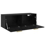 vidaXL Meuble mural Chêne noir 100 x 36.5 x 35 cm Bois d'ingénierie
