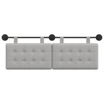 vidaXL Tête de lit suspendue Gris nuage tissu