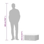 vidaXL Tabouret de jardin avec coussin noir résine tressée