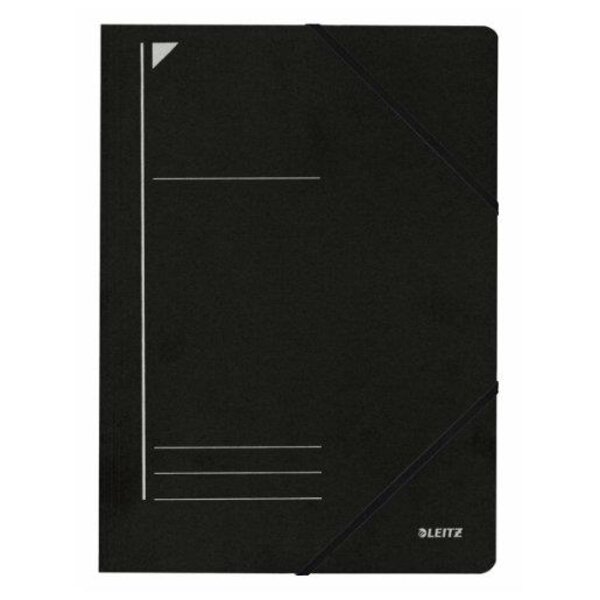 Chemise à élastique  format A4  carton robuste Noir LEITZ