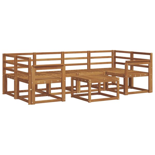 vidaXL Ensemble de canapés d'extérieur 7 pc Naturel