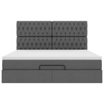VidaXL Cadre de lit ottoman avec matelas gris foncé 160x200cm tissu