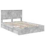 vidaXL Lit de Rangement Gris béton 135 x 190 cm Bois d'ingénierie