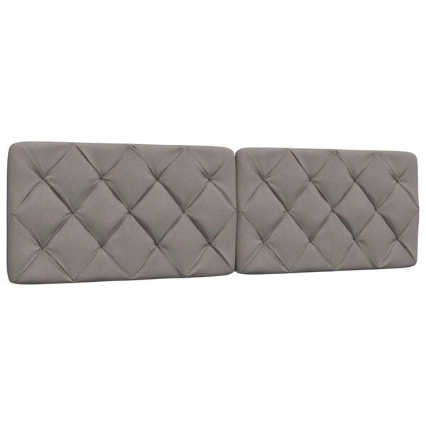 vidaXL Coussin de tête de lit taupe 180 cm tissu