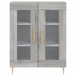 vidaXL Buffet haut Sonoma gris 69 5x34x180 cm Bois d'ingénierie
