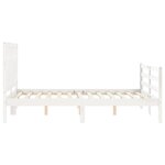 vidaXL Cadre de lit sans matelas blanc 140x200 cm bois massif