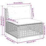 vidaXL Salon de jardin 11 Pièces avec coussins beige résine tressée