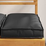 vidaXL Coussin pour assise de palette 2 Pièces Noir 40 x 40 x 8 cm