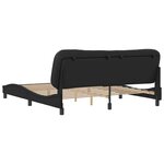 vidaXL Cadre de lit sans matelas Hvar noir 180x200 cm similicuir