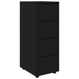 vidaXL Armoire de rangement Noir 40 x 48 x 105 cm Bois d'ingénierie