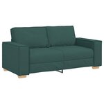 vidaXL Canapé 2 places Vert foncé 140 cm Tissu