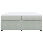 vidaXL Sommier à lattes de lit et matelas Gris clair 200x200cm Velours