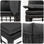 vidaXL Loveseat d'extérieur 2 pièces 2-Nombre de places