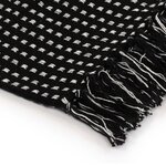vidaXL Couverture coton à carrés 220x250 cm Noir