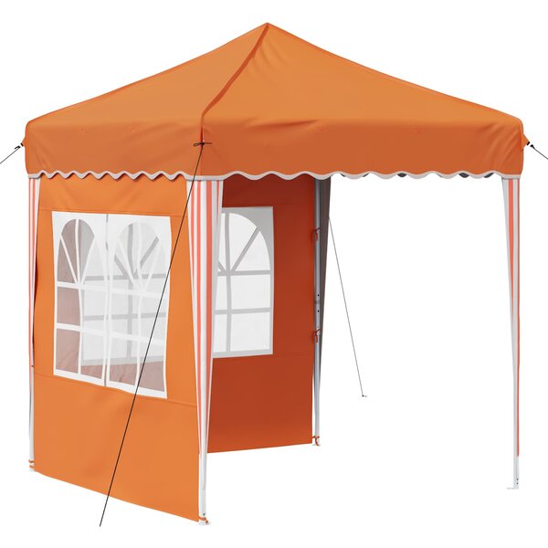 vidaXL Tente de fête pop-up 195 x 195 x 245 cm Orange Tissu Oxford