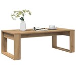 vidaXL Table basse chêne artisanal 102x50x35 cm bois d'ingénierie