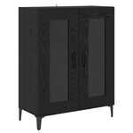 vidaXL Haut Armoire Chêne noir 69 5 x 34 x 180 cm Bois d'ingénierie