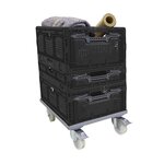 Pack and Move - Bac Rangement Pliable - Charge 10 kg - 40 x 60 x 11 5 cm - Stockage  Outillage - Rangement Facile - Robuste - 23L