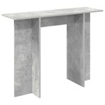 vidaXL Table console Gris béton 100 x 30 x 75 cm Bois d'ingénierie