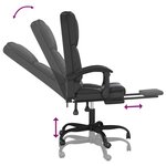 Fauteuil de massage inclinable de bureau informatique étude similicuir noir 02_0025415
