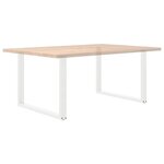 vidaXL Pieds de table à manger en U 2 pièces Blanc 100 x (72-73) cm Acier