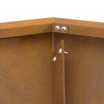 vidaXL Brasero Hexagonal 100x100x28 cm en Acier Weathering