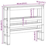vidaXL Tête de lit avec étagères 90 cm bois massif de pin