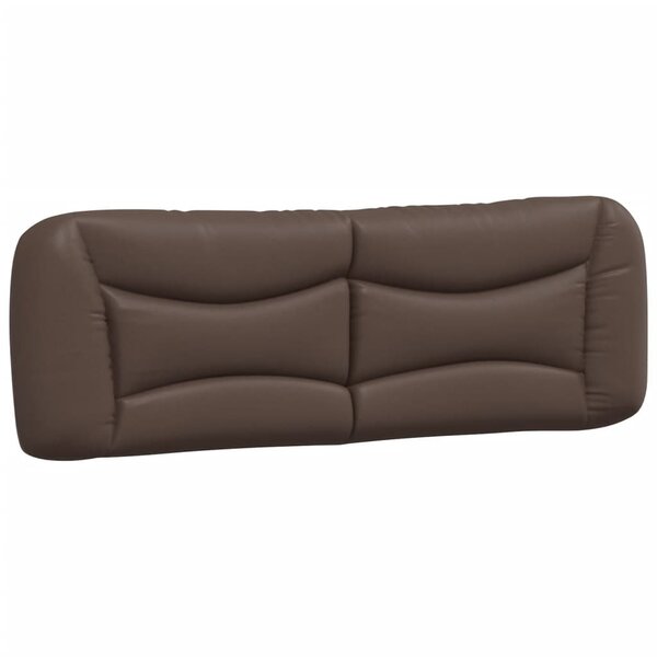 vidaXL Coussin de tête de lit marron 160 cm similicuir