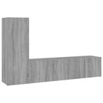 vidaXL Ensemble de meubles TV 3 Pièces Sonoma gris Bois d'ingénierie