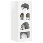 vidaXL Buffet Blanc brillant 40 x 35 x 100 5 cm Bois d'ingénierie