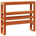 vidaXL Cadre de lit sans matelas cire marron 75x190 cm bois pin massif