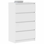 vidaXL Buffet Blanc brillant 60x35x98 5 cm Bois d'ingénierie