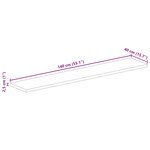 vidaXL Dessus de table 140x40x2 5cm rectangulaire bois massif manguier