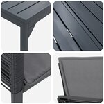 Ensemble de salle à manger de jardin 9 pièces avec coussins noir poly rotin