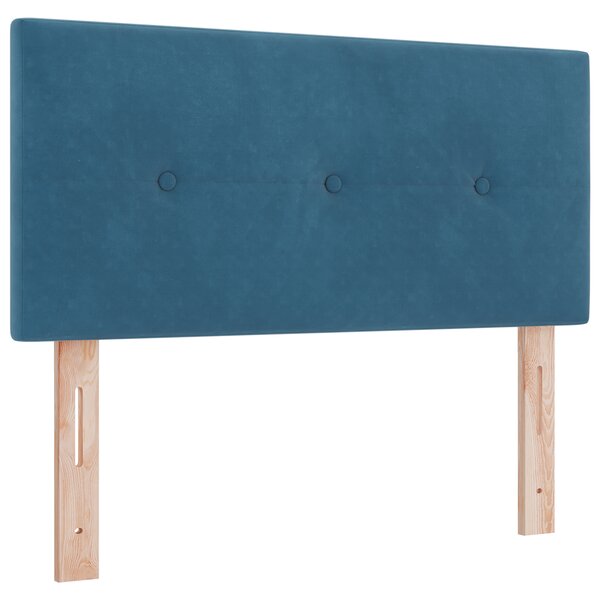 Tête de lit capitonnée bleu foncé 80 cm en velours