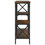 vidaXL Table console chêne fumé 150x29x76 5 cm bois d'ingénierie