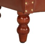 vidaXL Fauteuil Marron Cuir de chèvre véritable