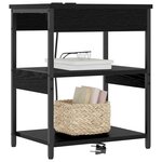 vidaXL Cabinet de chevet Chêne noir 41 x 31 x 51 cm Bois d'ingénierie