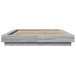vidaXL Cadre de lit sans matelas sonoma gris 135x190 cm