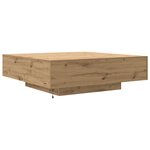 vidaXL Table Basse chêne artisanal 100 x 100 x 31 cm Bois d'ingénierie