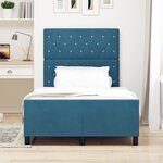 Lit vidaXL Bleu Foncé 120x190 cm Velours