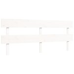 vidaXL Cadre de lit sans matelas blanc 200x200 cm bois massif