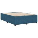vidaXL Cadre de lit bleu 140x200 cm velours